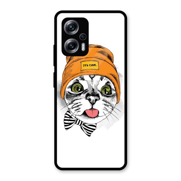 Cool cat Glass Back Case for Redmi K50i