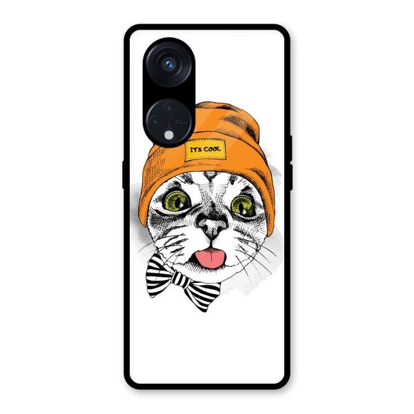 Cool cat Glass Back Case for Reno8 T 5G