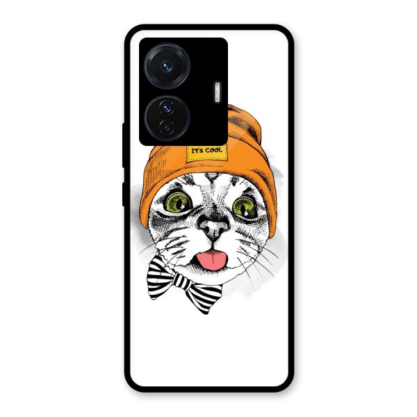 Cool cat Glass Back Case for Vivo T1 Pro