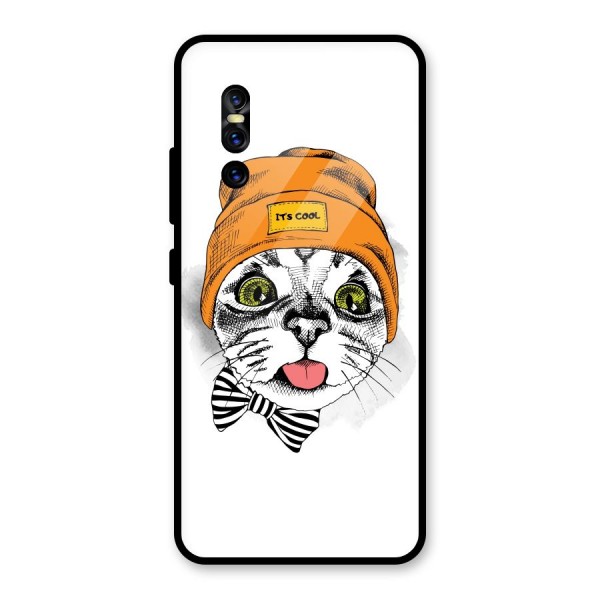 Cool cat Glass Back Case for Vivo V15 Pro