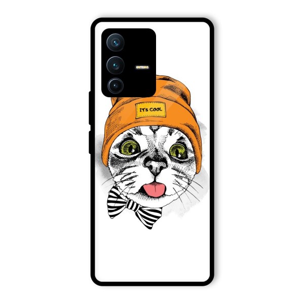 Cool cat Glass Back Case for Vivo V23 Pro