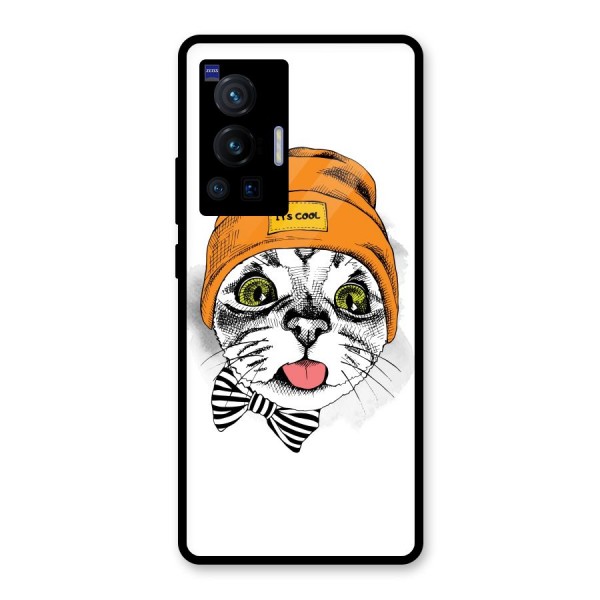 Cool cat Glass Back Case for Vivo X70 Pro