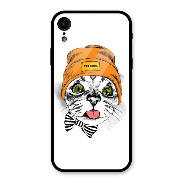 Cool cat Glass Back Case for XR