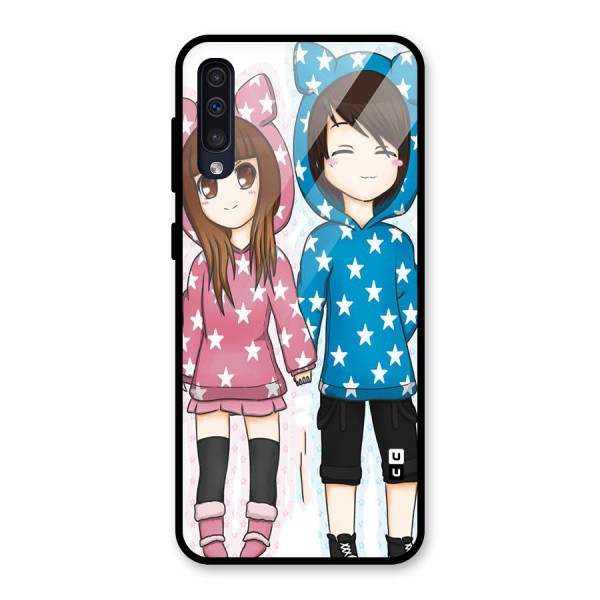 Couple In Stars Glass Back Case for Galaxy A50s