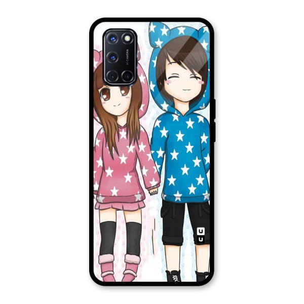 Couple In Stars Glass Back Case for Oppo A52