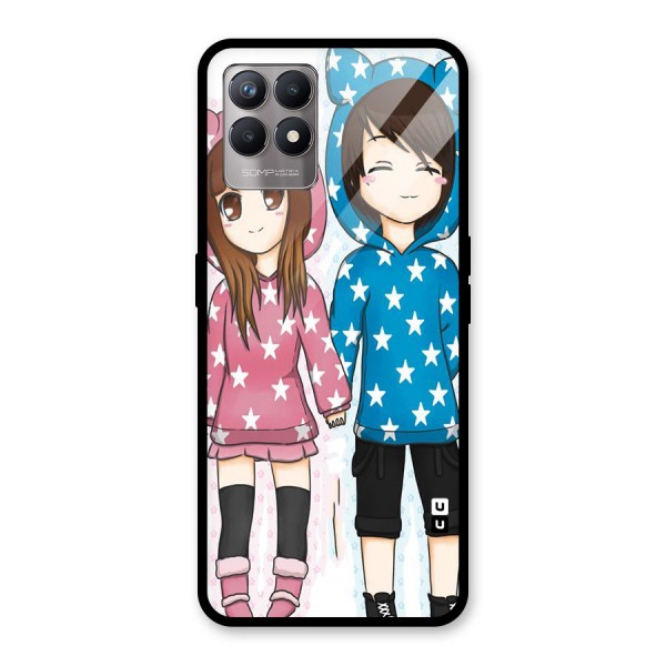 Couple In Stars Glass Back Case for Realme 8i