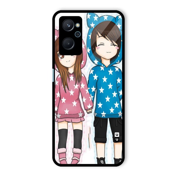 Couple In Stars Glass Back Case for Realme 9i