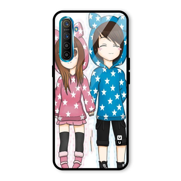 Couple In Stars Glass Back Case for Realme XT