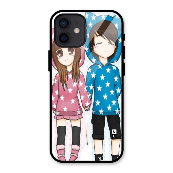 Couple In Stars Glass Back Case for iPhone 12