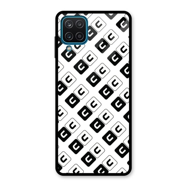 CoversCart Diagonal Banner Glass Back Case for Galaxy A12