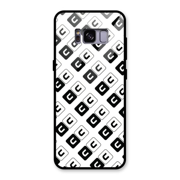 CoversCart Diagonal Banner Glass Back Case for Galaxy S8