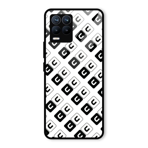 CoversCart Diagonal Banner Glass Back Case for Realme 8