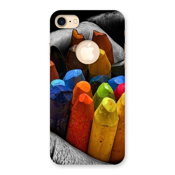 Crayons Beautiful Back Case for iPhone 8 Logo Cut