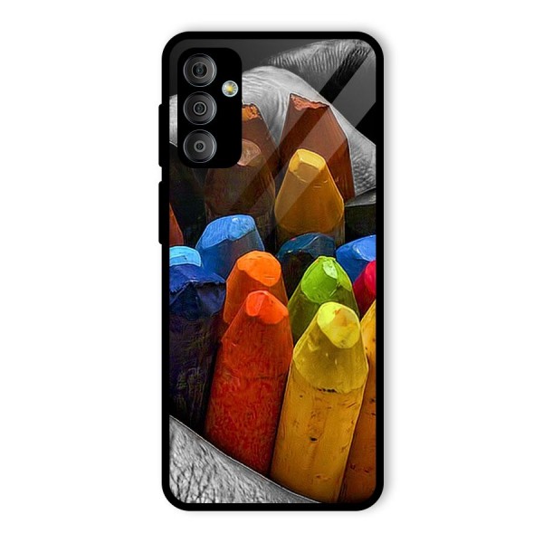 Crayons Beautiful Glass Back Case for Galaxy F23