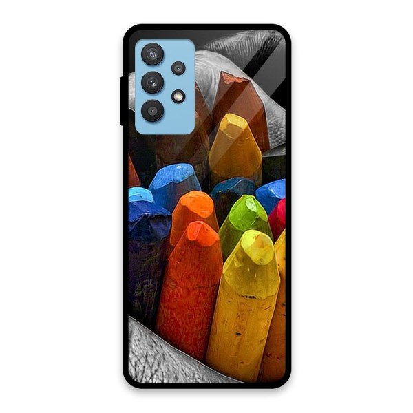 Crayons Beautiful Glass Back Case for Galaxy M32 5G