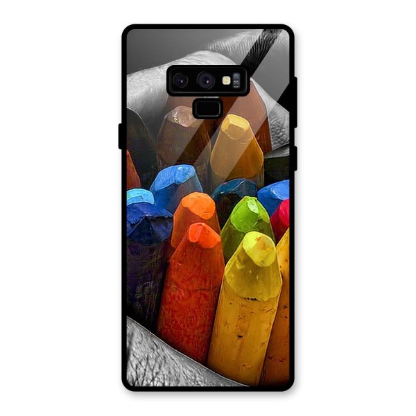 Crayons Beautiful Glass Back Case for Galaxy Note 9