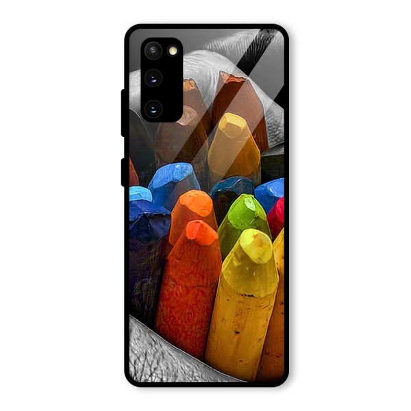 Crayons Beautiful Glass Back Case for Galaxy S20 FE