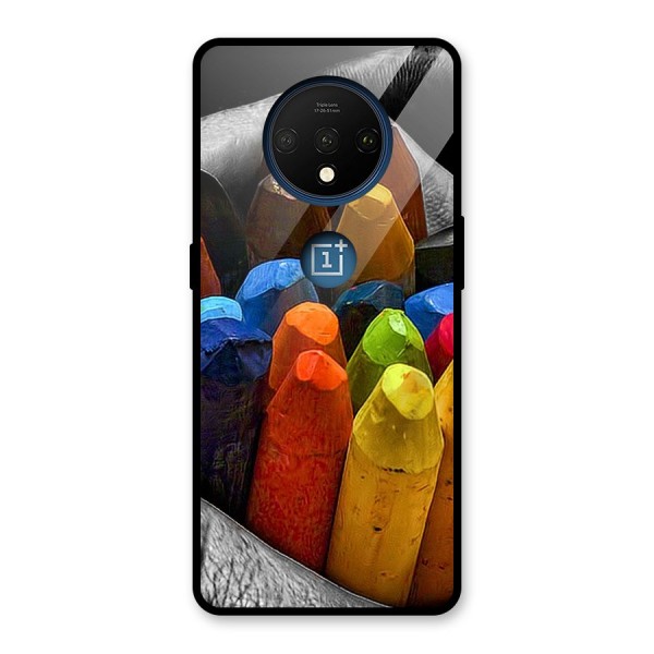 Crayons Beautiful Glass Back Case for OnePlus 7T