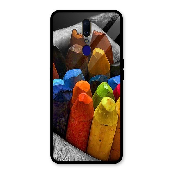 Crayons Beautiful Glass Back Case for Oppo F11