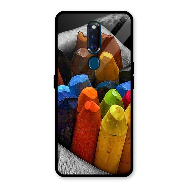 Crayons Beautiful Glass Back Case for Oppo F11 Pro