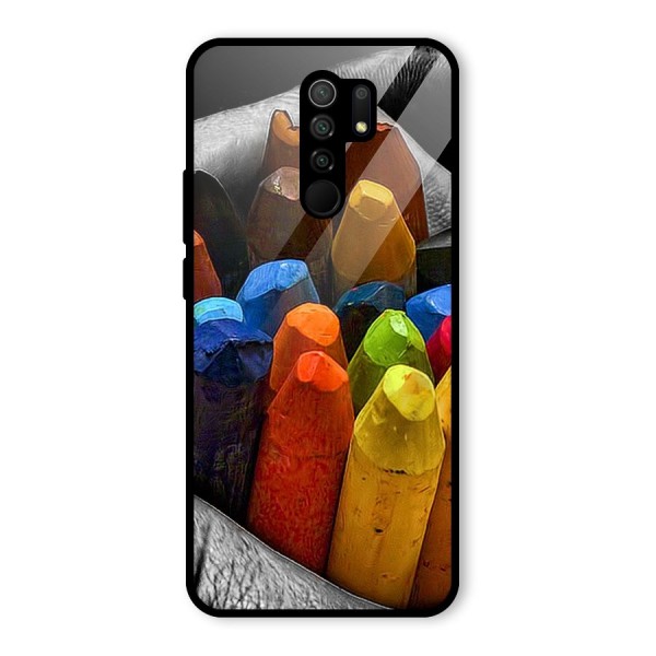 Crayons Beautiful Glass Back Case for Redmi 9 Prime