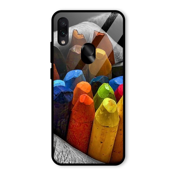 Crayons Beautiful Glass Back Case for Redmi Note 7