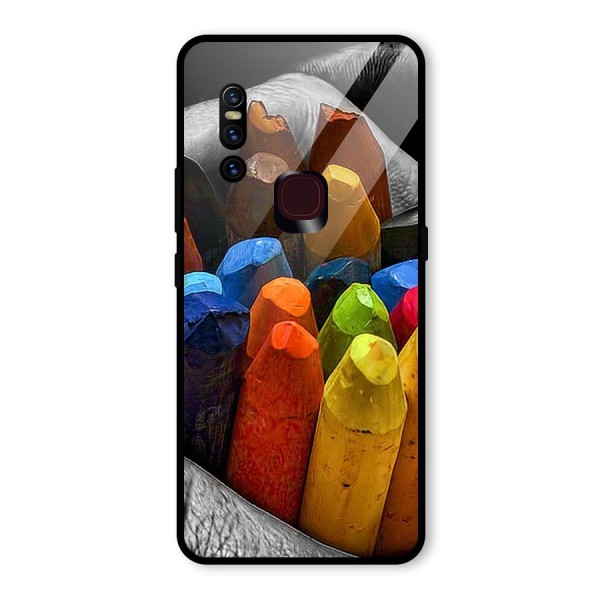 Crayons Beautiful Glass Back Case for Vivo V15