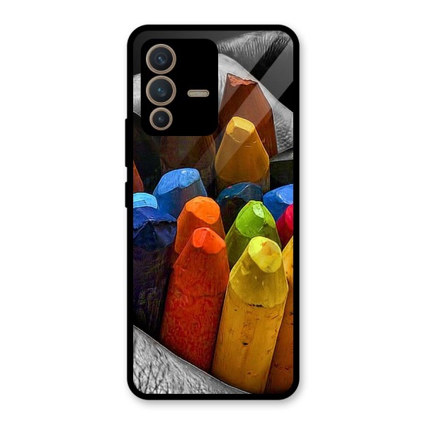 Crayons Beautiful Glass Back Case for Vivo V23 5G