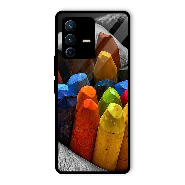 Crayons Beautiful Glass Back Case for Vivo V23 Pro