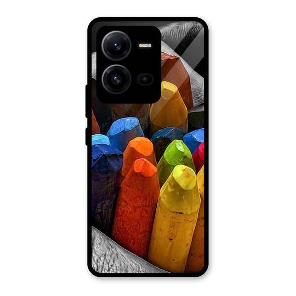 Crayons Beautiful Glass Back Case for Vivo V25