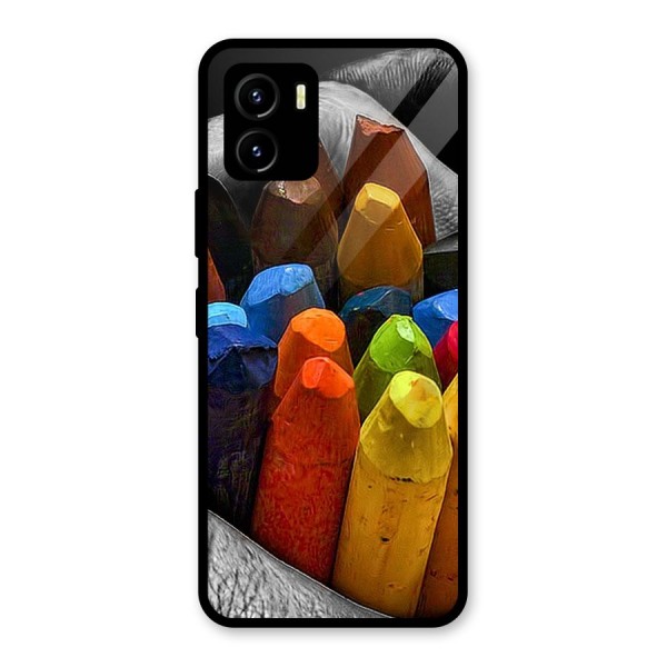 Crayons Beautiful Glass Back Case for Vivo Y15s