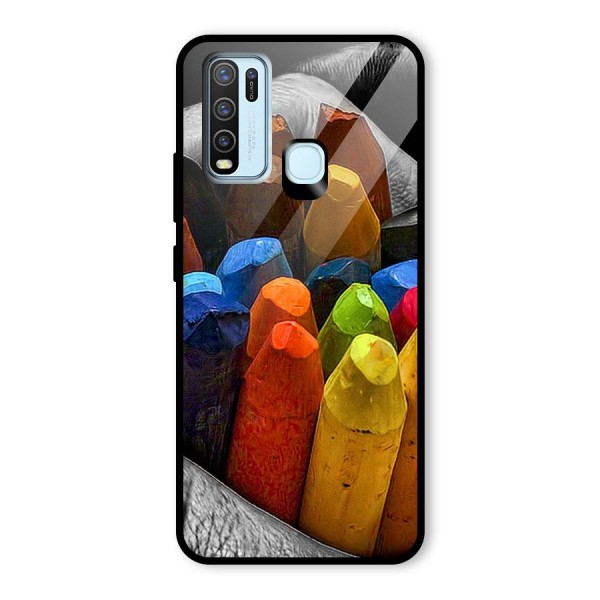 Crayons Beautiful Glass Back Case for Vivo Y30