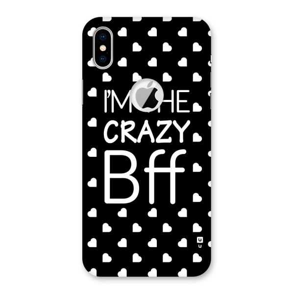 Crazy Bff Back Case for iPhone XS Logo Cut