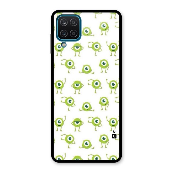 Crazy Green Maniac Glass Back Case for Galaxy A12