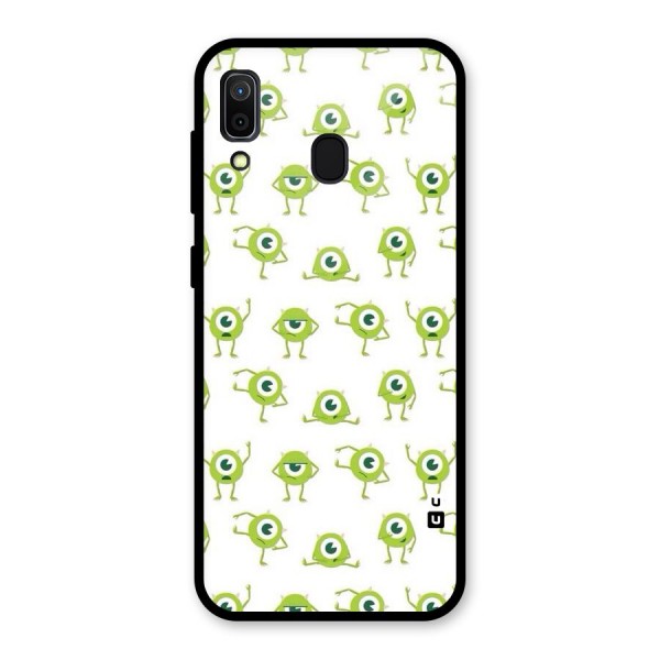 Crazy Green Maniac Glass Back Case for Galaxy A30