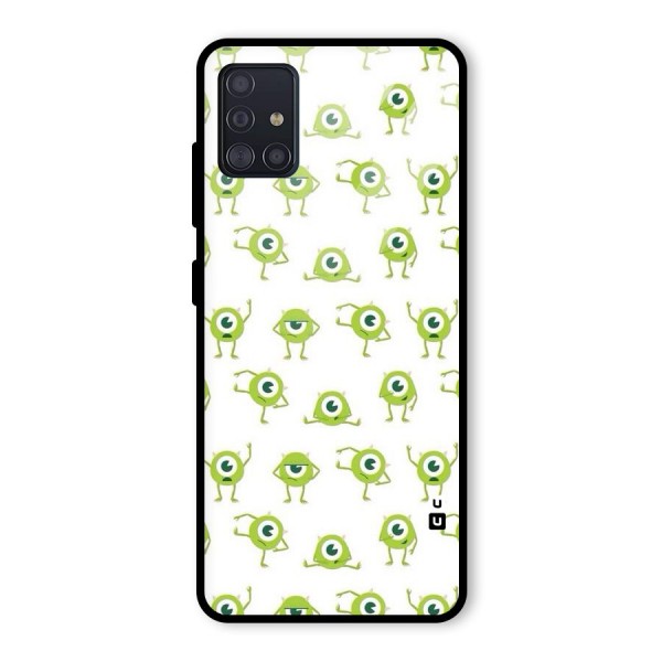 Crazy Green Maniac Glass Back Case for Galaxy A51