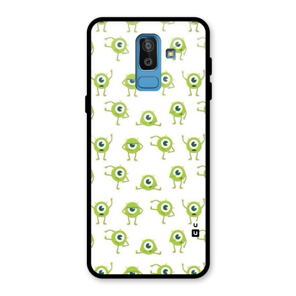 Crazy Green Maniac Glass Back Case for Galaxy J8