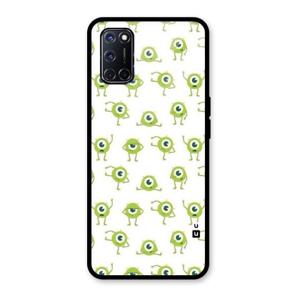 Crazy Green Maniac Glass Back Case for Oppo A52