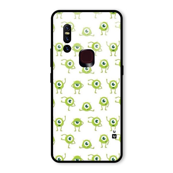 Crazy Green Maniac Glass Back Case for Vivo V15