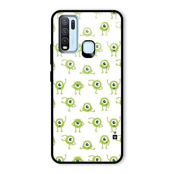 Crazy Green Maniac Glass Back Case for Vivo Y30