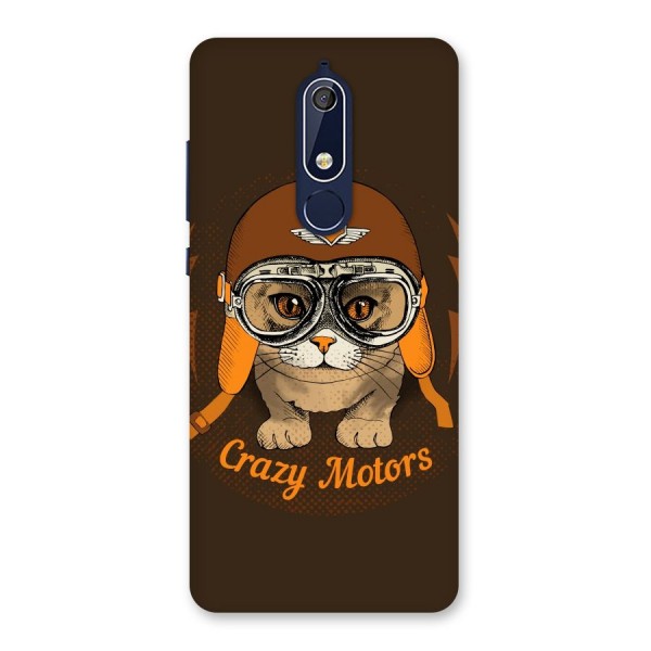 Crazy cat Back Case for Nokia 5.1