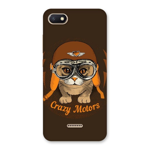 Crazy cat Back Case for Redmi 6A