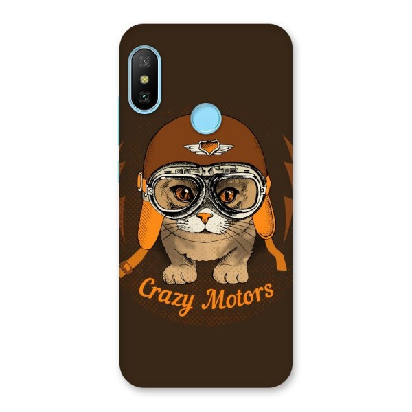 Crazy cat Back Case for Redmi 6 Pro