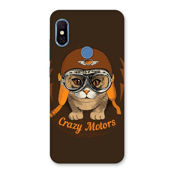 Crazy cat Back Case for Redmi Note 6 Pro