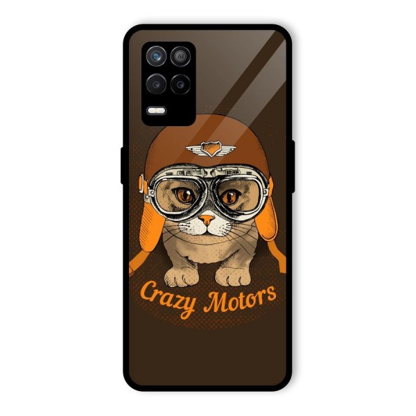 Crazy cat Glass Back Case for Realme 9 5G