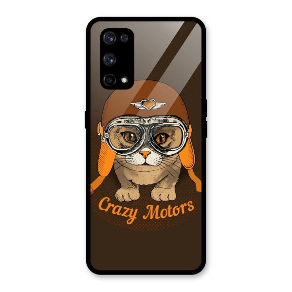 Crazy cat Glass Back Case for Realme X7 Pro