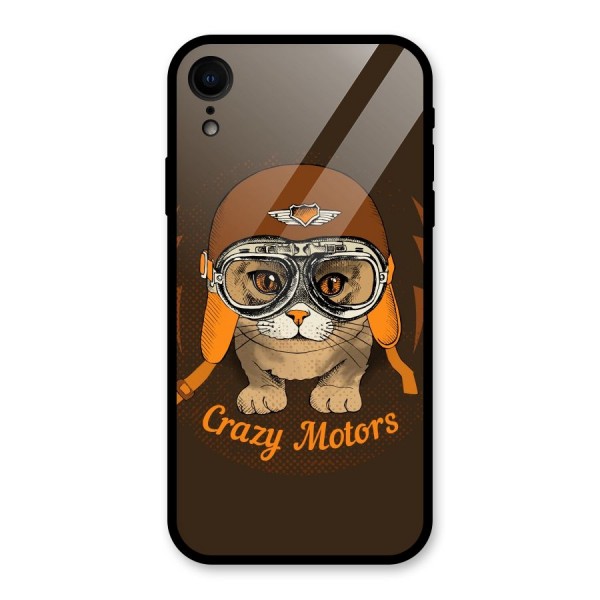 Crazy cat Glass Back Case for XR