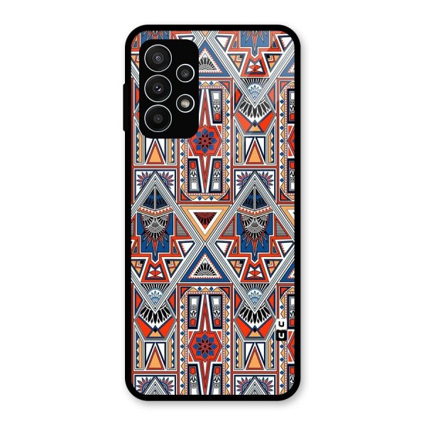 Creative Aztec Art Glass Back Case for Galaxy A23