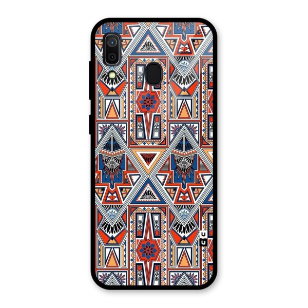 Creative Aztec Art Glass Back Case for Galaxy A30