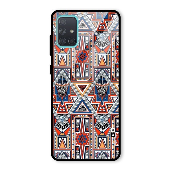 Creative Aztec Art Glass Back Case for Galaxy A71